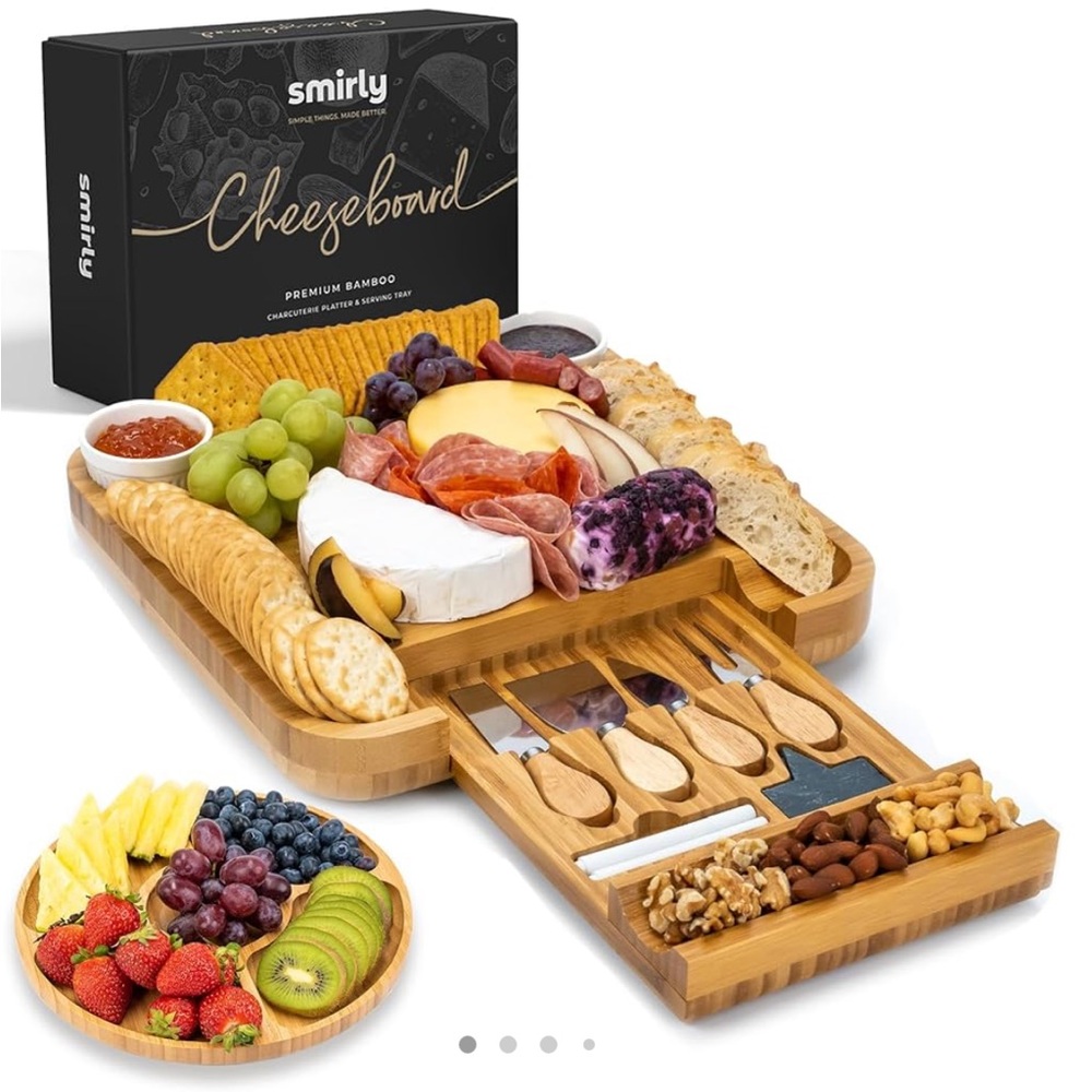 Smirly Charcuterie Board and Knife Set